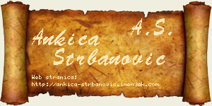 Ankica Štrbanović vizit kartica